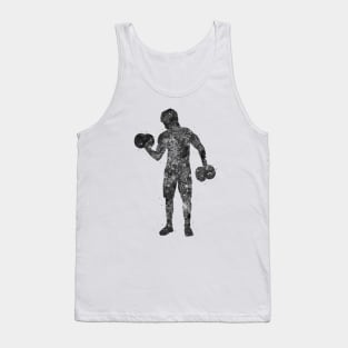 Weightlifter man black and white Tank Top